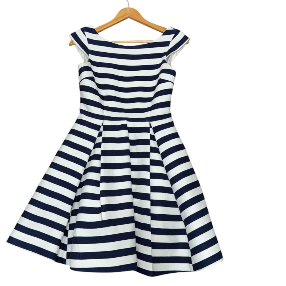 Kate Spade Mariella Dress Blue Hyacinth Stripe Cap Sleeve Size 2